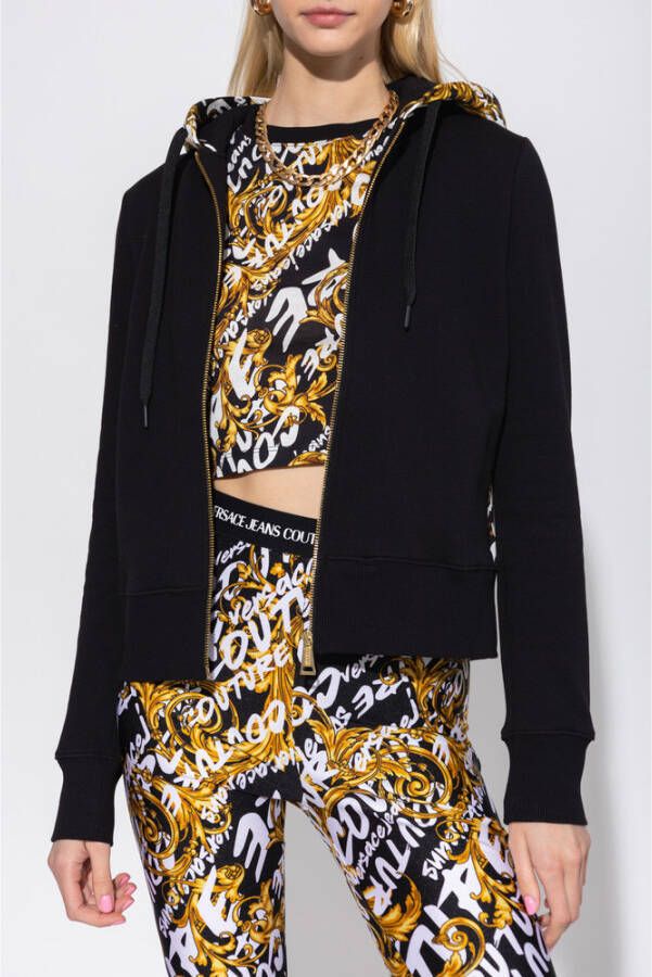 Versace Jeans Couture Zip-up hoodie Zwart Dames