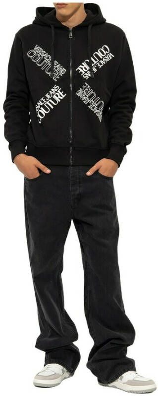 Versace Jeans Couture Zip-up hoodie Zwart Heren