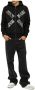 Versace Jeans Couture Logo Print Credit Demo Zwart en Wit Zip-Through Hoodie Black Heren - Thumbnail 4