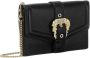 Versace Jeans Couture Zwarte gehamerde leren portemonnee met gouden details Black Dames - Thumbnail 6