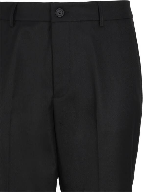 Versace Jeans Couture Formele rechte broek met ritsen Black Heren