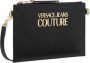 Versace Jeans Couture Gestructureerde Logo Rits Clutch Tas Black Dames - Thumbnail 3