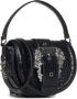 Versace Jeans Couture Zwarte tassen met D Tracolla Tonda Stampa Cocco Zwart Dames - Thumbnail 6