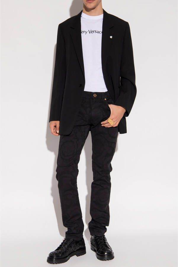 Versace Skinny jeans Zwart Heren