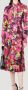 Versace Bloemen Logo Midi Jurk Pink Dames - Thumbnail 2
