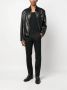 Versace Leren jas met borduurwerk aan de binnenkant Black Heren - Thumbnail 3