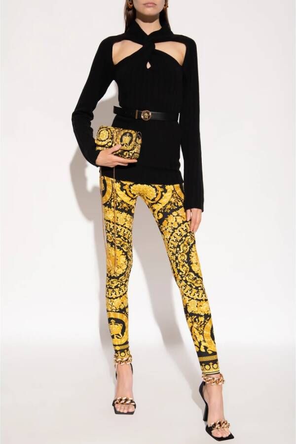 Versace Leggings met patroon Zwart Dames