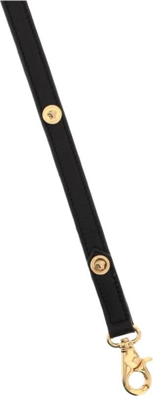 Versace Leren riem met Medusa studs Black Unisex