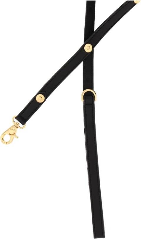 Versace Leren riem met Medusa studs Black Unisex