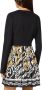 Versace Jeans Couture Lange Mouwen Mini Jurk met Geplooide Rok Black Dames - Thumbnail 2