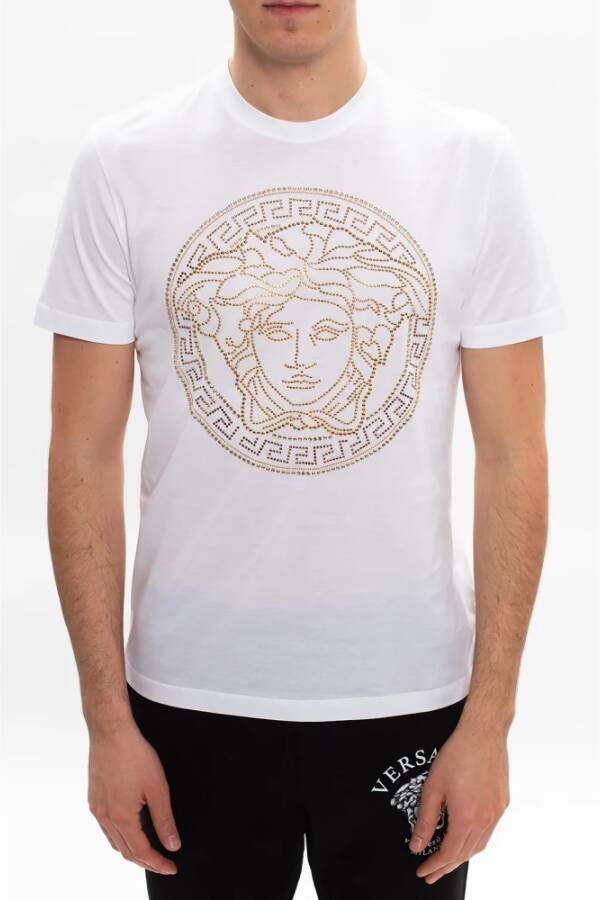 Versace Medusa hoofd T-shirt White Heren