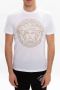 Versace Witte T-shirt met Gouden Medusa Motief White Heren - Thumbnail 4