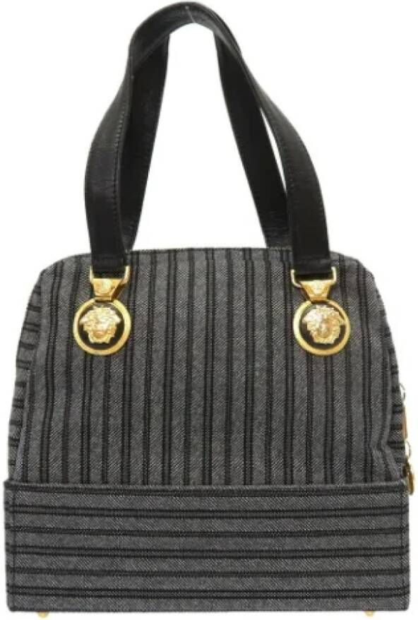 Versace Pre-owned Canvas handbags Zwart Dames