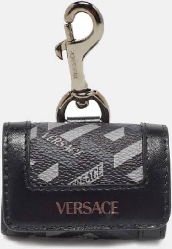 Versace Pre-owned Leather home-office Black Dames
