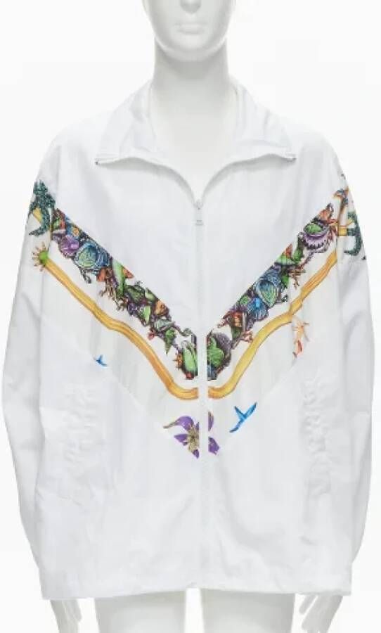 Versace Pre-owned Polyester outerwear White Dames