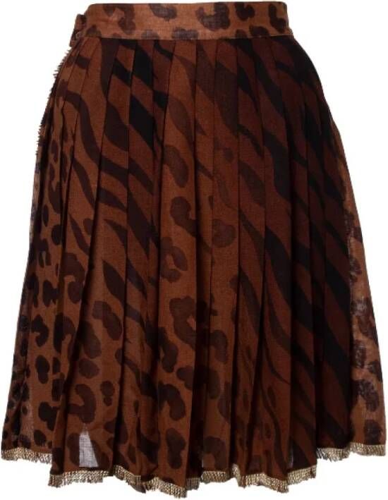 Versace Pre-owned Fabric bottoms Bruin Dames
