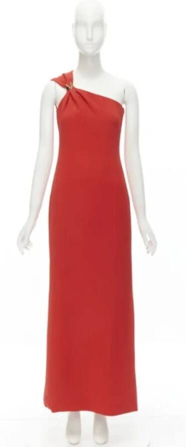 Versace Pre-owned Silk dresses Red Dames