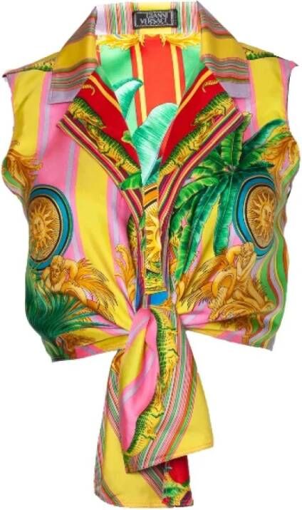 Versace Pre-owned Tops Geel Dames