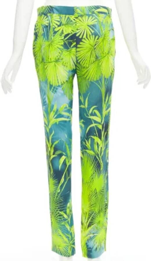 Versace Pre-owned Viscose bottoms Green Dames