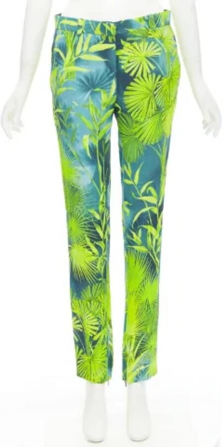 Versace Pre-owned Viscose bottoms Green Dames