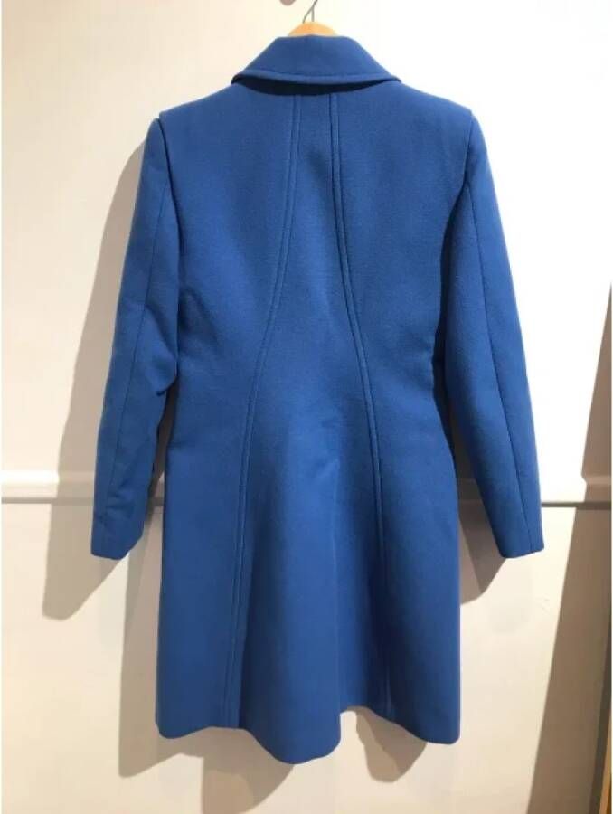 Versace Pre-owned Wool outerwear Blauw Dames
