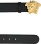 Versace Zwart Leren Medusa Riem Black Heren - Thumbnail 11