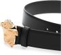 Versace Zwart Leren Medusa Riem Black Heren - Thumbnail 2