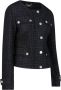 Versace Zwarte wollen blend jas met ronde hals Black Dames - Thumbnail 3