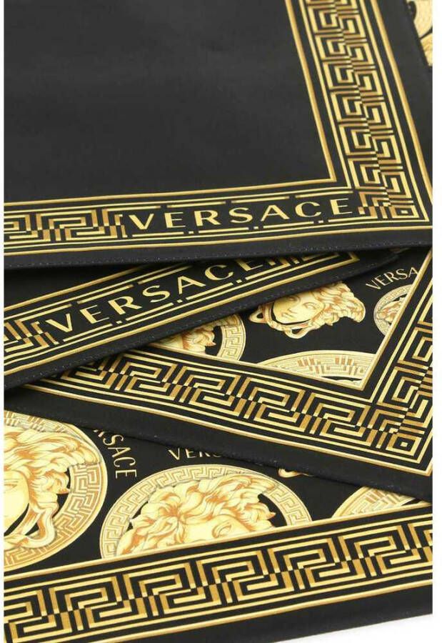 Versace Gedrukte katoenen lunchset Zwart Heren