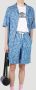 Versace Blauwe Denim Overhemd Oversized Fit 100% Katoen Blue Heren - Thumbnail 6
