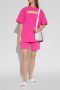 Versace Logo Print Track Shorts Pink Dames - Thumbnail 4