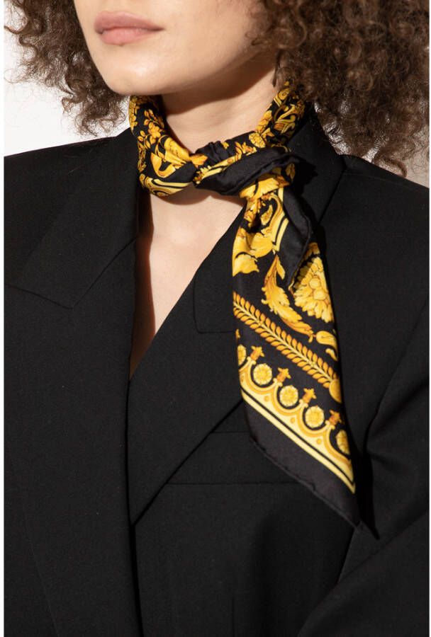 Versace Zijden sjaal Zwart Unisex