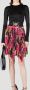 Versace Geplooide Orchideeënprint Mini Rok Multicolor Dames - Thumbnail 4