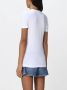 Versace Jeans Couture Witte Crewneck T-shirts en Polos met Logo Print White Dames - Thumbnail 6