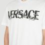 Versace Witte Barocco Silhouette Logo T-Shirt Wit Heren - Thumbnail 2