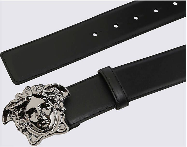 Versace The Medusa Leather Belt Zwart Heren