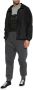 Versace Zwarte Geperforeerde Jas met Trekkoord Capuchon Black - Thumbnail 2