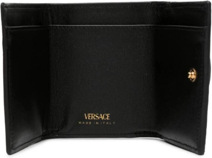 Versace Trifold Portemonnees Zwart Dames
