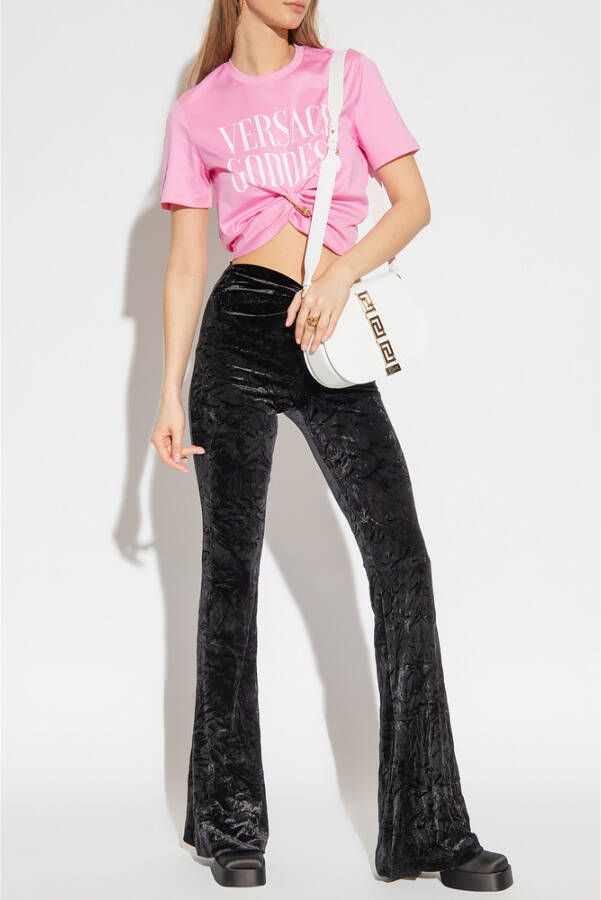 Versace Slim-fit broek Zwart Dames