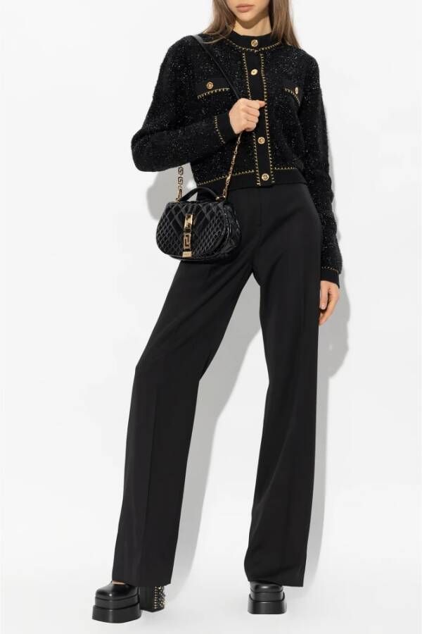 Versace Tweed cardigan Zwart Dames