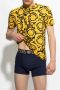 Versace Katoenen Stretch T-shirt met Print Yellow Heren - Thumbnail 3