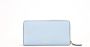 Versace Grote Korenbloem Korrelig Leder Goud Monogram Rits Rondom Clutch Portemonnee Blue Dames - Thumbnail 2