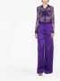 Versace Satin Cargo Broek Purple Dames - Thumbnail 4