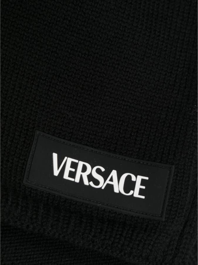 Versace Winter Scarves Zwart Unisex