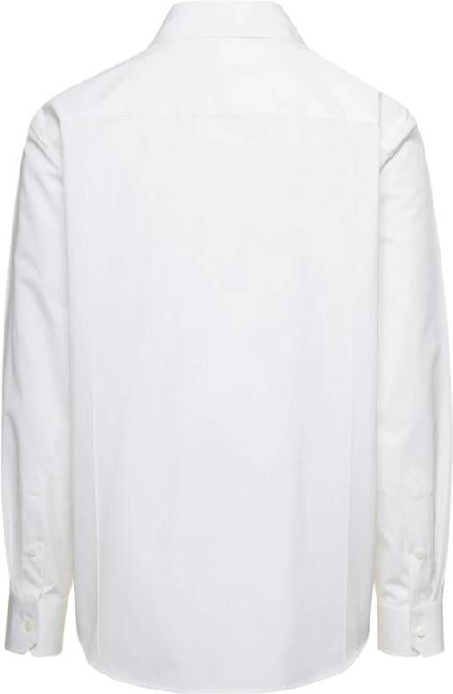 Versace Witte Buckle Look Overhemden Wit Heren