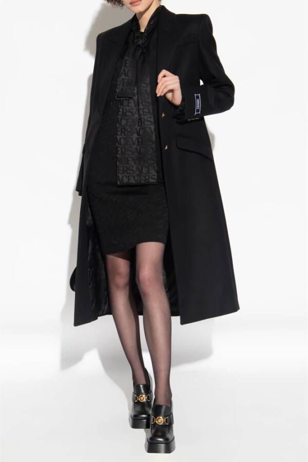 Versace Wollen jas Zwart Dames