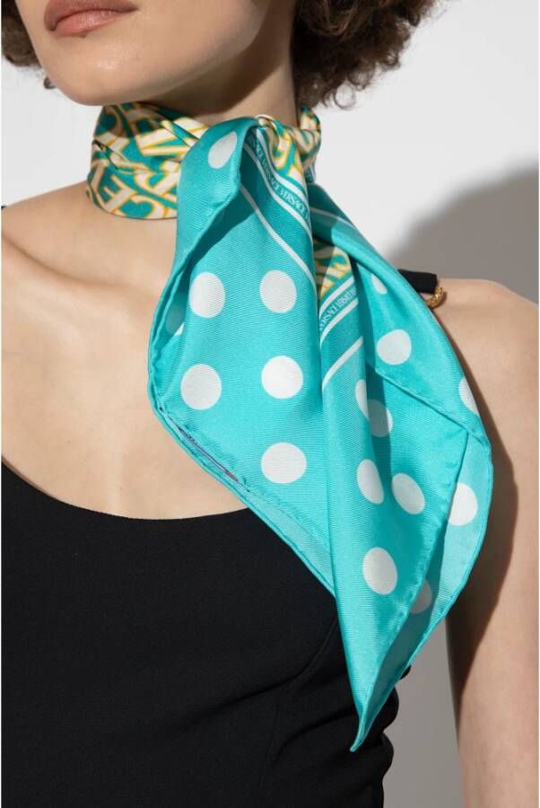 Versace Zijden sjaal uit de 'La Vacanza'-collectie Blauw Dames