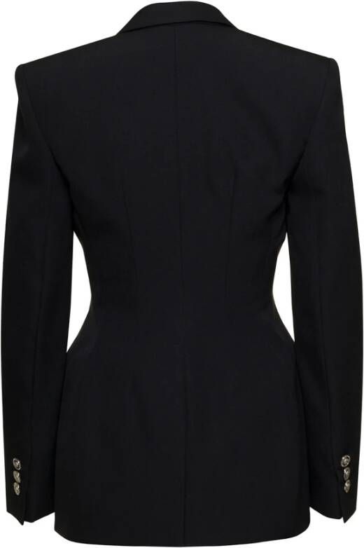 Versace Zwarte Blazer Jassen Zwart Dames