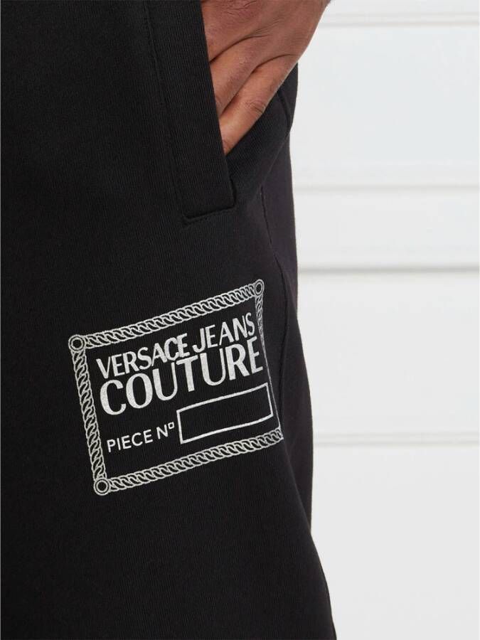 Versace Jeans Couture Zwarte Katoenen Broek Black Heren