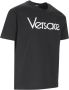 Versace Zwarte T-shirts en Polos met Tribute Borduurwerk Black Heren - Thumbnail 3